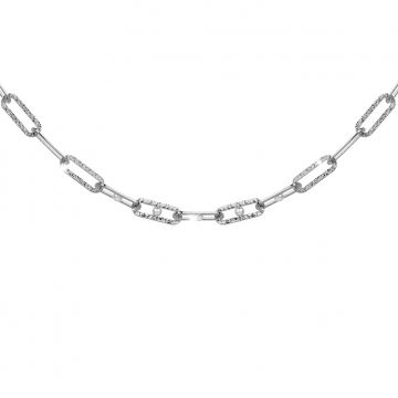 Girocollo Zero Pearl a catena diamantata con perle