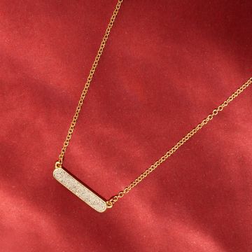 Collana girocollo Jolie in oro con microdiamanti