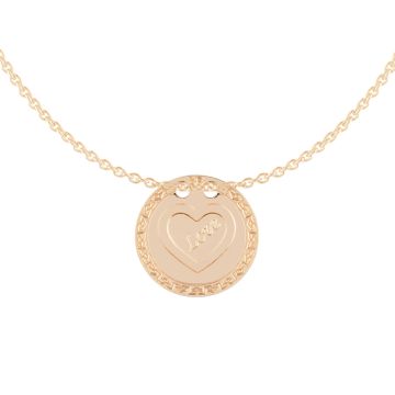 My Life gold necklace with Heart symbol