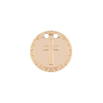 Medaglietta My Life in oro simbolo Croce