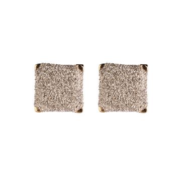 Orecchini Jolie copriforo con quadrato grande con microdiamanti