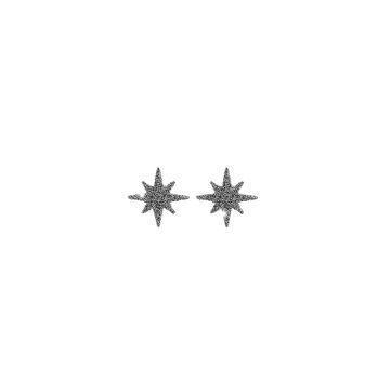 Orecchini Jolie copriforo in argento con stella rivestita di polvere di diamanti
