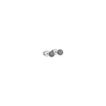 Orecchini Jolie copriforo in argento con sfera piccola rivestita di polvere di diamanti