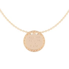 My Life Friendship Gold Necklace “Happiness is only real if shared”
