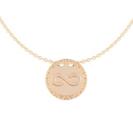 My Life necklace in gold Infinity symbol